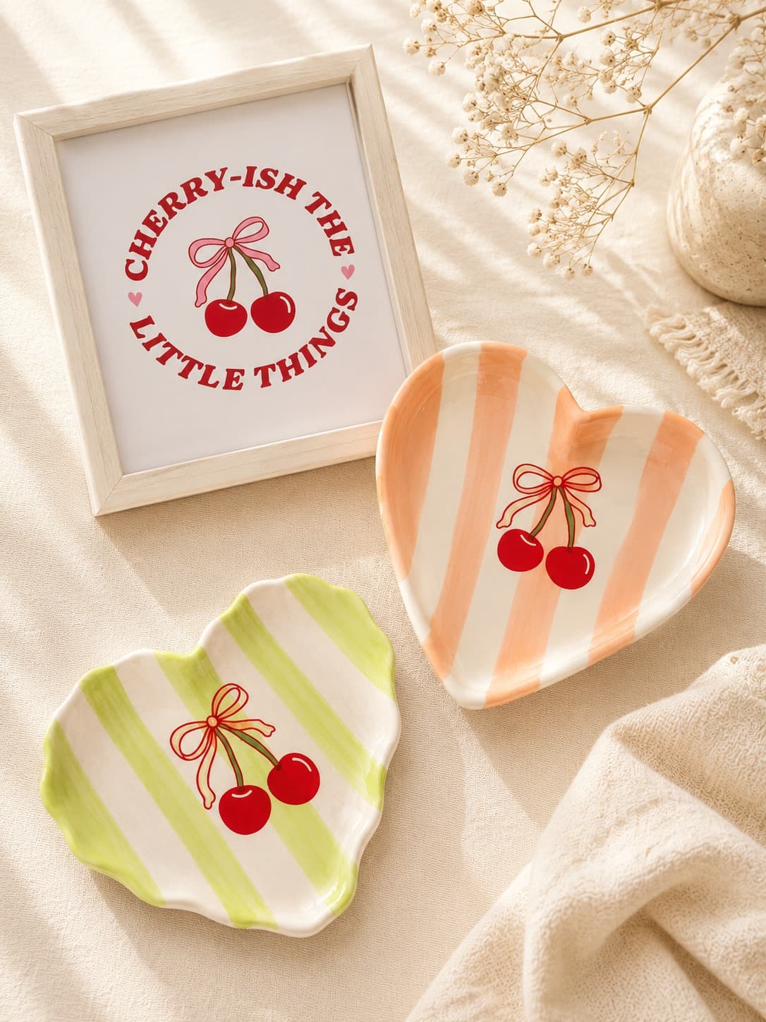 Handmade Dreamcraft trinket trays and framed print