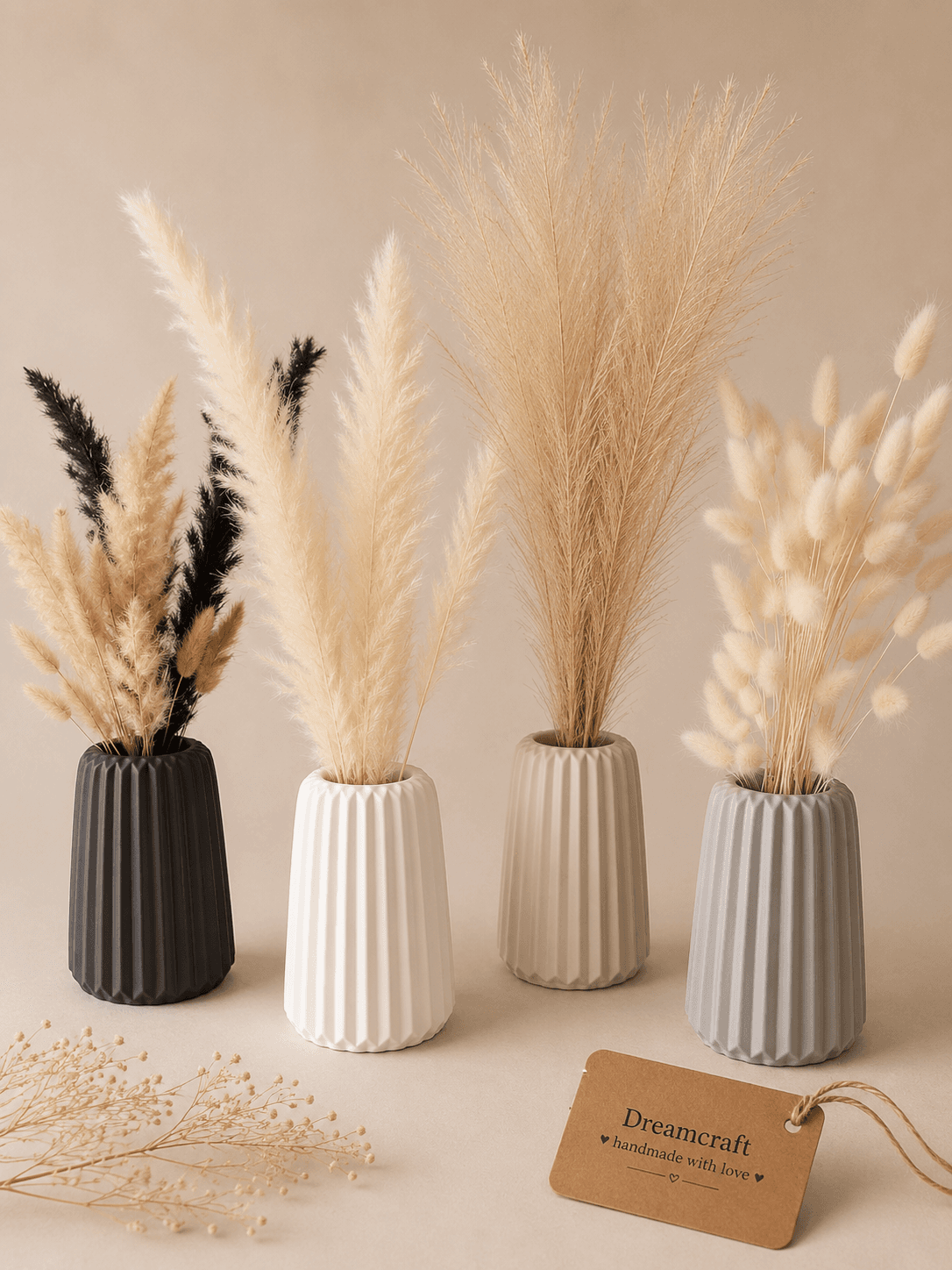 Ribbed Long Vase